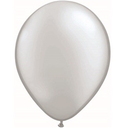 These lovely silver latex balloons measure 11 inches when inflated. Perfect for placing around the party or combining with other balloons to make a colorful statement. Contains 25 balloons per package.