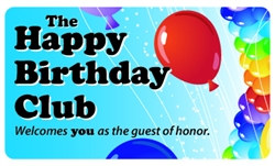 The Happy Birthday Club Plastic Pocket Card