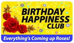 Birthday Happiness Club Plastic Pocket Card