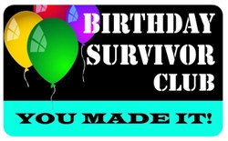 Birthday Survivor Club Plastic Pocket Card