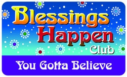 Blessings Happen Club Plastic Pocket Card (1/Pkg)