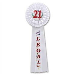 21 and Legal Deluxe Rosette Ribbon