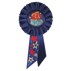 #1 Dad Rosette Ribbon