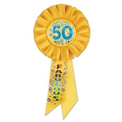 50 and Fabulous Rosette Ribbon