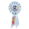 Blue My 2nd Birthday Rosette Ribbon