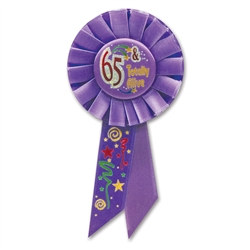 65 and Totally Alive Rosette Ribbon