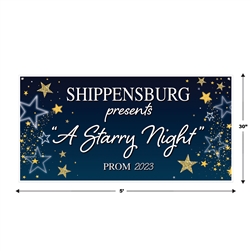 Starry Night Prom Customizable Sign Banner