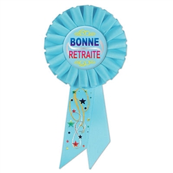 Bonne Retraite (Happy Retirement)Rosette - Blue