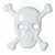 Molded Plastic Skull and Crossbones