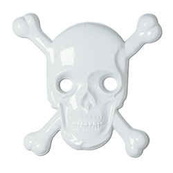 Molded Plastic Skull and Crossbones