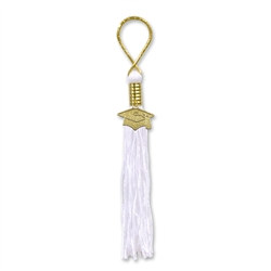 White Tassel Key Chain