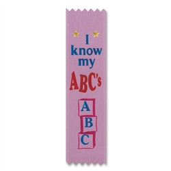 I Know My ABC's Value Pack Ribbons (10/Pkg)