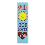 Smile, God Loves You Value Pack Ribbons (10/Pkg)