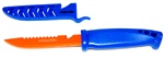 Evolution 4" Bait Knife/Utility Knife Blue Handle Orange Blade