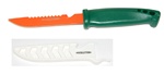 Evolution 4" Bait Knife/Utility Knife Green Handle Orange Blade