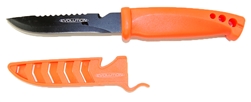 Evolution 4" Bait Knife/Utility Knife Orange Black Blade