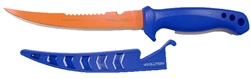 Evolution 6" Filet Knife Blue Handle Orange Blade