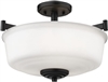 Millennium  Burbank 3 Light 17" Wide Semi-Flush Ceiling Fixture