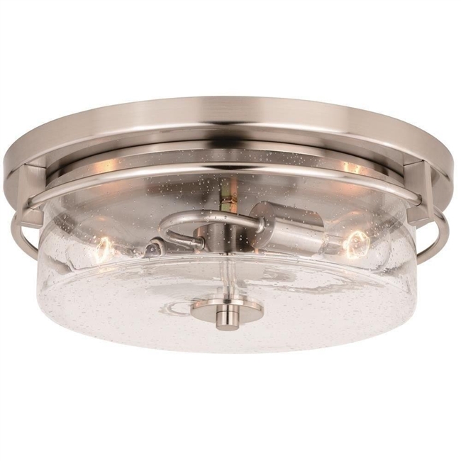 VAXCEL Addison 2-Light Flush Mount in Industrial and Drum Style