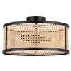 Vaxcel - Berens - 3 Light Semi-Flush Mount In Farmhouse Style