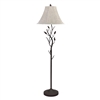 CAL Lighting Hand Forged Iron Floor Lamp- Black