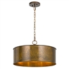 CAL Lighting Rochefort Metal 3 Light Pendant- Distress Gold