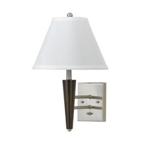 CAL Lighting Metal Wall Lamp- Espresso/Brushed Steel