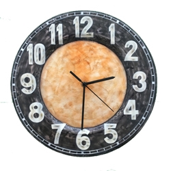 Eangee Home Design Clock with Black Rim