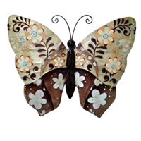 Eangee Home Design Wall Butterfly Brown Flower (m713114)