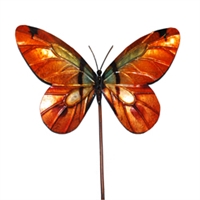 Eangee Home Design Garden Stake Butterfly Orange (m610021b)