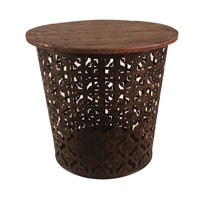 Eangee Home Design Outdoor Metal Drum Table Series- A