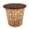 Eangee Home Design Outdoor Metal Drum Table Series- B