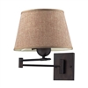 ELK 1-Light LED Swing Arm Sconce in Aged Bronze- 10291/1