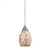 ELK Capri Collection 1-Light LED Pendant in Satin Nickel- 10444/1