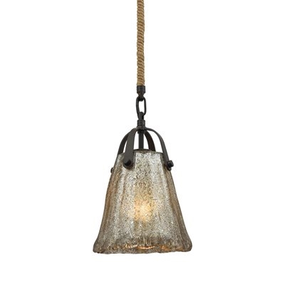 ELK Hand Formed Glass Collection 1-Light LED Pendant in Oil Rubbed Bronze- 10631/1