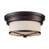 ELK Flush Mount Collection 2-Light Mount in Oiled Bronze- 15025/2