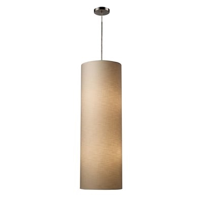 ELK Fabric Cylinder Collection 4-Light Pendant in Satin Nickel- 20160/4