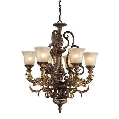 ELK Regency Collection 6-Light Chandelier in Burnt Bronze- 2163/6