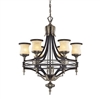 ELK Georgian Court Collection 6-Light Chandelier in Antique Bronze- 2431/6