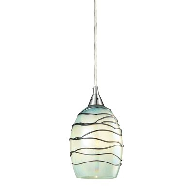 ELK Vines Collection 1-Light Mini Pendant in Satin Nickel- 31348/1MN