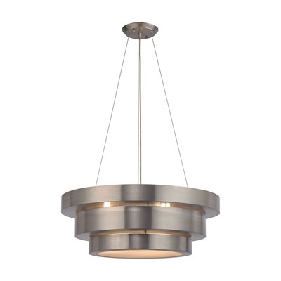 ELK Layers Collection 3-Light Chandelier in Brushed Stainless- 32225/3