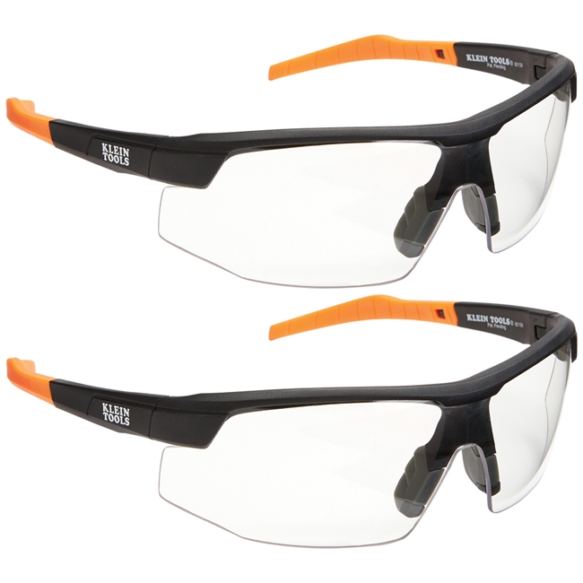 Klein Standard Safety Glasses, Clear Lens, 2-Pack 60171