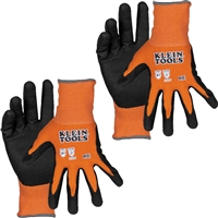 Klein Knit Dipped Gloves, Cut Level A1, Touchscreen, Medium, 2-Pair 60580