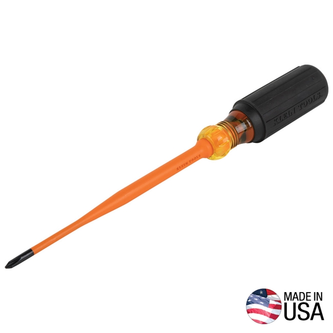 Klein  Slim-Tip 1000V Insulated Screwdriver, #1 Phillips, 6-Inch Round Shank 6956INS