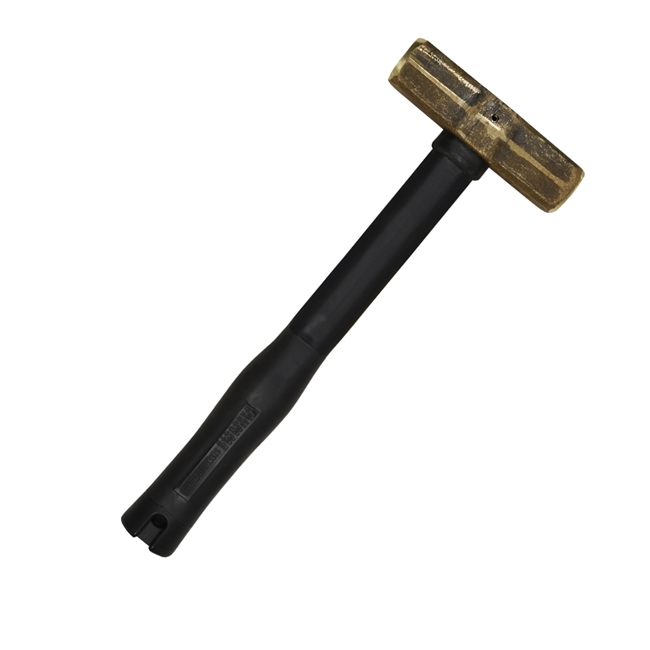 Klein Brass Sledge Hammer, Rubber Handle, 7-Pound 7HBRFRH07