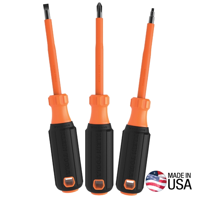 Klein  Screwdriver Set, 1000V Insulated, 3-Piece 85073INS