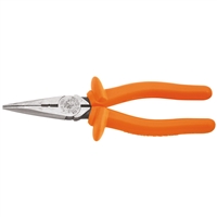 Klein Long Nose Pliers, Insulated, 8-Inch D203-8-INS