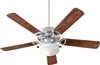 Quorum Estate Patio Fan UNI- Galvanized w/ Walnut