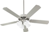 Quorum Capri 9 4XLED STN OPL Fan- Satin Nickel