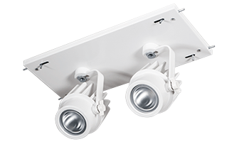 2 Fixture Multi-Head Gear Tray 30 Degree Reflector/On/Off Non-Dimming- 24W/2700K (Residential Warm)